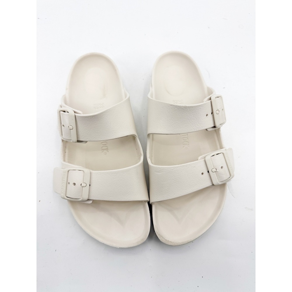 Birkenstock Arizona EVA Sandals White Double Strap Slides Womens 39 L8 M6